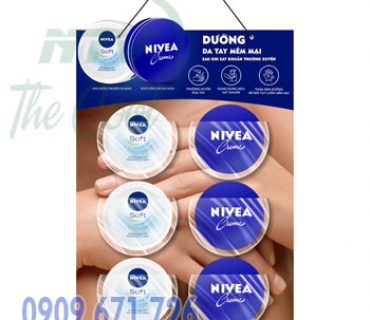 Sản xuất bìa nhựa hanger treo quảng cáo Nivea
