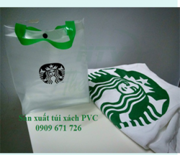 Túi xách nhựa PVC in logo thương hiệu