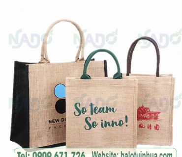 May túi vải đay in họa tiết quà tặng sự kiện