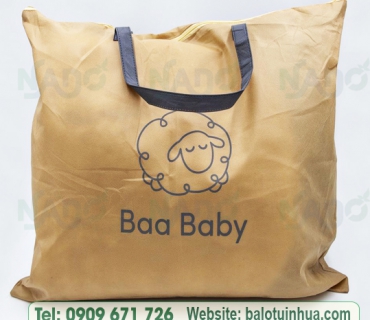 May túi vải không dệt đựng ga gối in logo theo yêu cầu